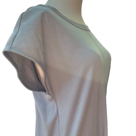 Everlane NWOT Gray Cotton Short Sleeve Midi T-Shirt Dress w/Side Slits Sz. small - Picture 8 of 13